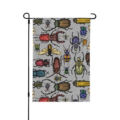 Wukai Bright Insects Garden Flags Double Sided Welcome Garden Yard