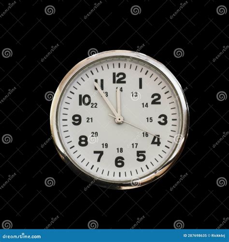 Close Up of 12 and 24 Hour Clock Face Stock Image - Image of urgency ...