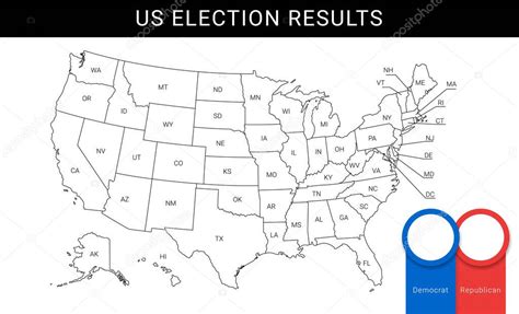 Mapa Electoral De Estados Unidos Plantilla De Infografías De Los