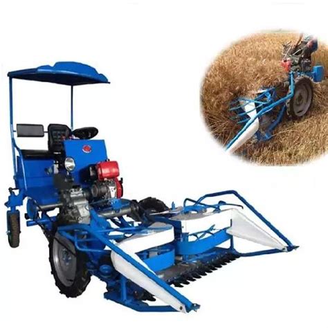 Fuel Semi Automatic Combined Paddy Mini Harvester Color Blue At Rs