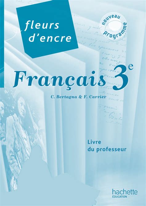 livre de français 4ème fleur d encre