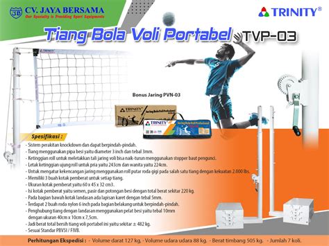 Tiang Bola Voli Portabel TVP 03 CV JAYA BERSAMA Co Id