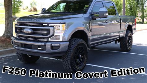 2021 Ford F250 Platinum Covert Edition Leveled On 37s Rugged And Classy Super Duty Review Youtube