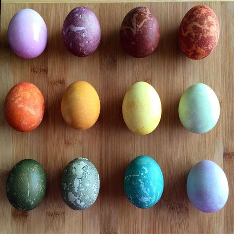 Easy Natural Easter Egg Dyes Chart