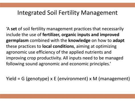 Ppt Principles Of Integrated Soil Fertility Management Isfm