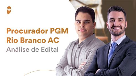 Procurador PGM Rio Branco AC Análise de Edital YouTube