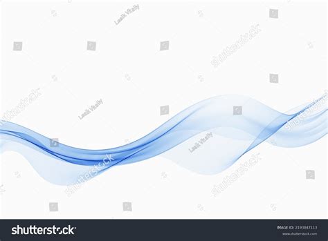 Abstract Blue Transparent Flow Lines Vector Stock Vector Royalty Free