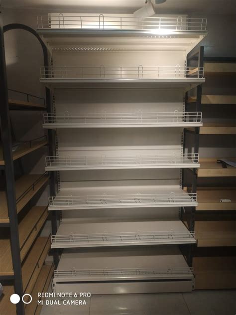 5 Shelves Mild Steel Grocery Display Rack For Departmental Stores