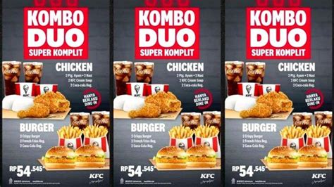 Serbu Promo Kfc Februari Nikmati Paket Kombo Duo Super Komplit