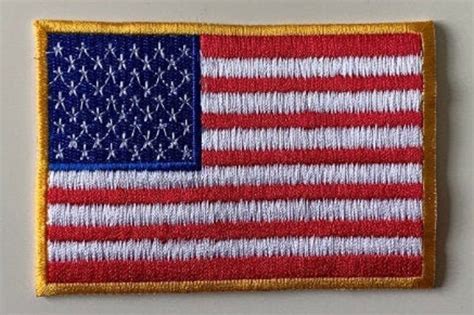 American Flag Embroidered Patch Iron On Sew On Usa Cloth Etsy