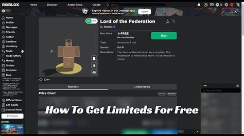 How To Get Expensive Roblox Limiteds For Free Youtube