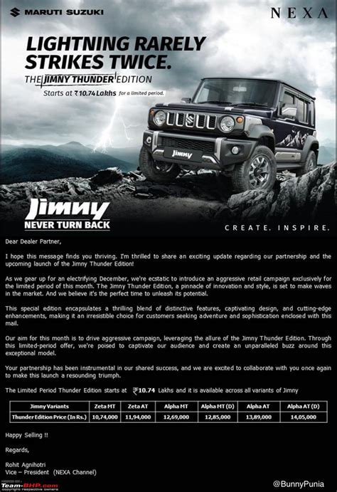 Maruti Jimny Thunder Edition Launched At Rs Lakh Jimny Is