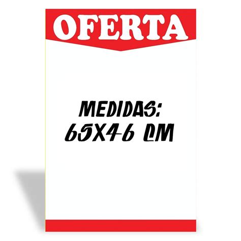 Cartaz Oferta e Promoção 65x46 cm 50 Unidades Branco Shopee Brasil