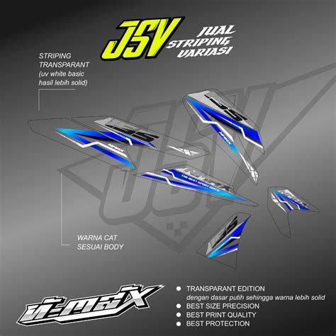 Striping NMAX NEW Transparent UV Solid Sticker NMAX 155 2023 Variation