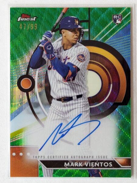 2023 Topps Finest Finest Autographs Green Wave Refractor FA MVI Mark