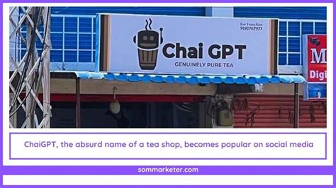 an advertisement for a restaurant called chai gtt on the side of a building