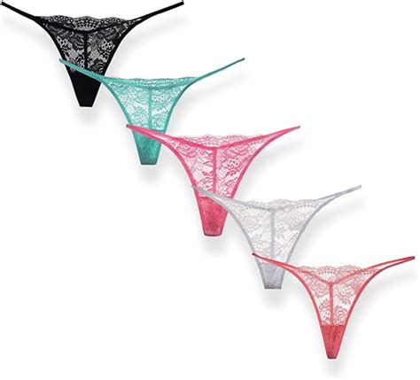 Ayaya Women S Lace G String Thongs Lingerie T Back Thongs Pack Of S