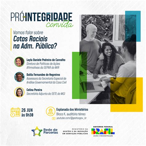 Pr Integridade Convida Vamos Falar Sobre Cotas Raciais Na