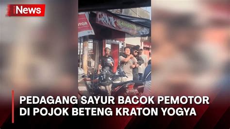 Tidak Terima Dimaki Pedagang Sayur Bacok Pemotor Di Pojok Beteng