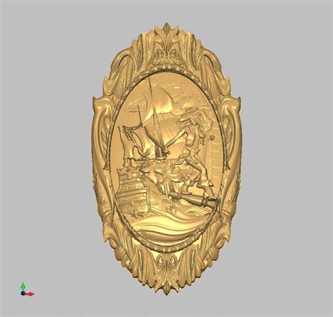Панно "Девушка пиратка" (Модель 5500) STL модель для ЧПУ (CNC) фрезера ...