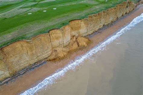 Shocking Pictures Show Huge Rockfall Blocking Beach In Notorious Area