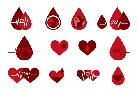 Premium Vector | World hemophilia day vector illustrations set ...