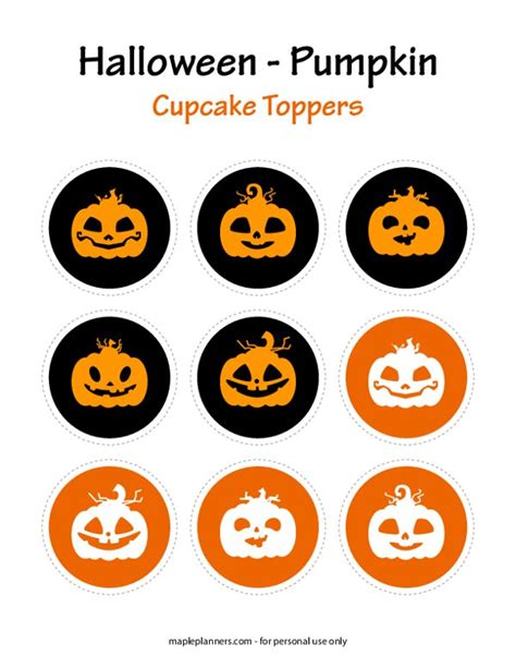 Halloween Cupcake Toppers Printable