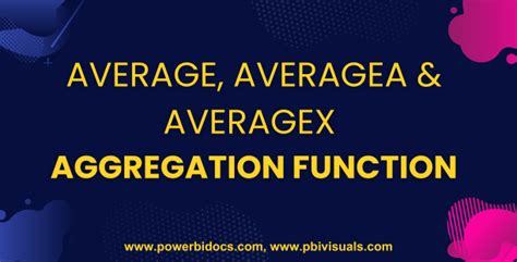 DAX AVERAGE AVERAGEA AVERAGEX Functions Power BI Docs