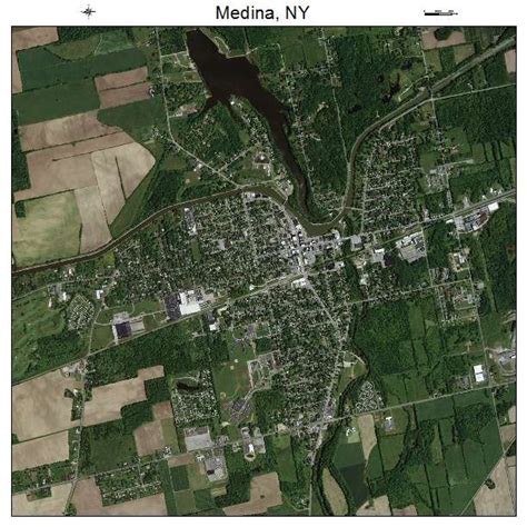 Aerial Photography Map of Medina, NY New York