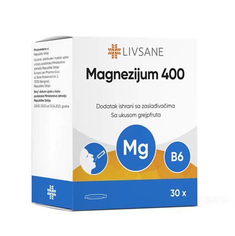 Livsane Magnezijum 400 Direkt Stick 30 Kesica Na Stanju Benurs