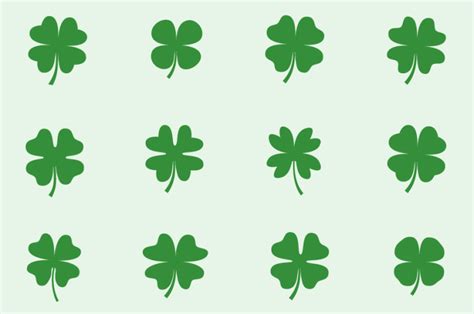 Cute Green Four Leaf Clover Clipart Set Lucky Shamrock Clip Art By