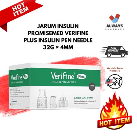 JARUM INSULIN PROMISEMED VERIFINE PLUS INSULIN PEN NEEDLE 32G 4MM