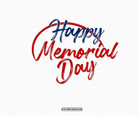 Memorial Day Text Typography Png Transparent Clipart Images Png