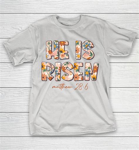 Easter Christian He Is Risen Sun Resurrection Shirts Woopytee