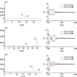 Chiral Separation Chromatograms A And ECD Spectra B For Enantiomers