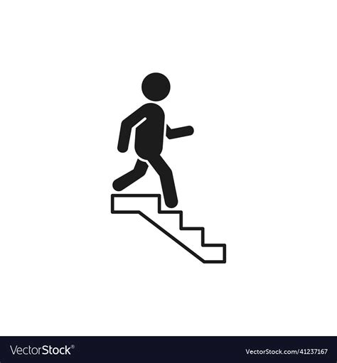 Man Walking Down Stairs Clipart