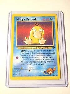 MISTYS PSYDUCK Gym Challenge 90 132 Common Pokemon Card NM