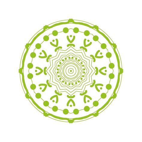 Premium Vector A Green Circle With The Word Peace On It