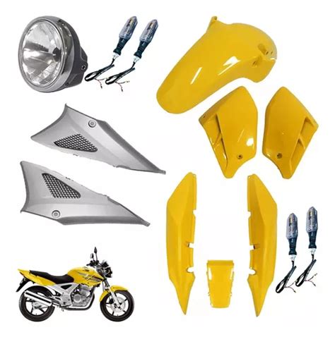 Aba Tanque Paralama Rabeta Farol Cbx Twister Amarelo Frete Gr Tis