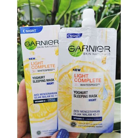 Authentic GARNIER Bright Complete White Speed Yoghurt Sleeping Mask 7ml