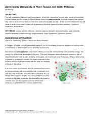 Determining Osmolarity Of Plant Tissues Docx Determining Osmolarity