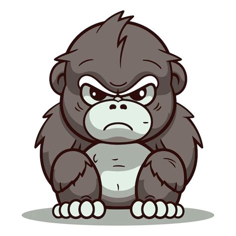 Premium Vector Angry Gorilla Cartoon Mascot Character Vector Illustration