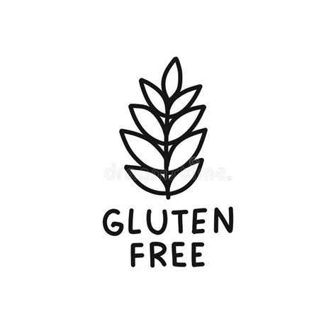 Gluten Free Symbol Doodle Icon Vector Illustration Stock Illustration