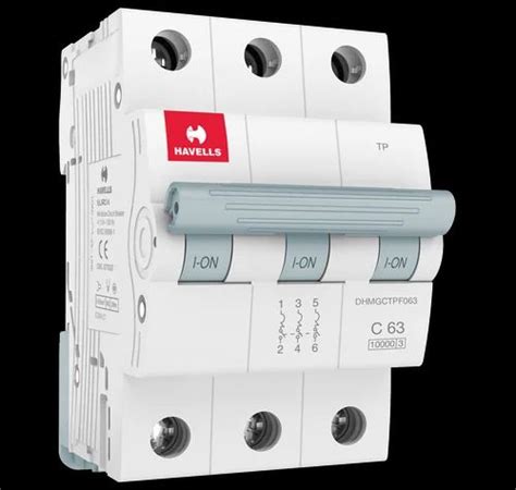 63a 3 Pole Havells DHMGCTPF063 MCB TP C CURVE At Rs 2110 Havells MCB