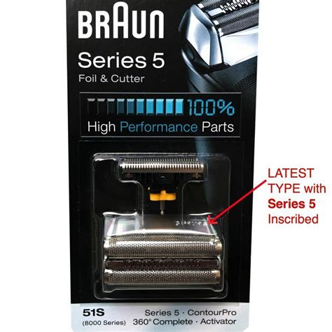 BRAUN 51s Series 5 Foil Cutter Replacement Set 360 Activator 8595