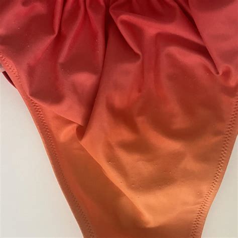 red and orange ombré target bikini i got so many Depop