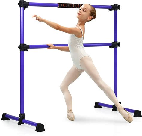 Portable Ballet Barre 4ft Freestanding Double Ballet Bar With