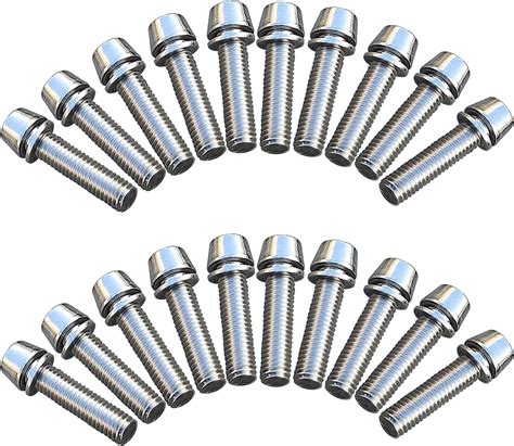 ONIPAX M5x20mm Bike Allen Hex Tapered Stainless Bolts Screws With