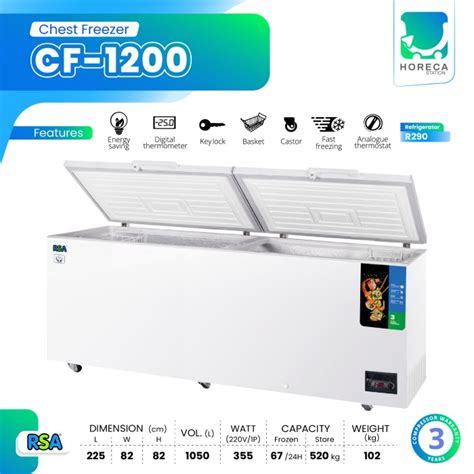 Jual Rsa Chest Freezer Box Liter Cf Cf Cf