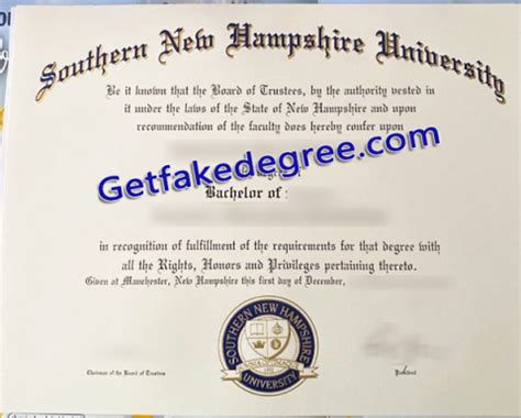 Fake Snhu Diploma Southern New Hampshire University Degree Buy Fake